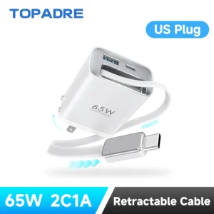 Fast Charger With Retractable Cable